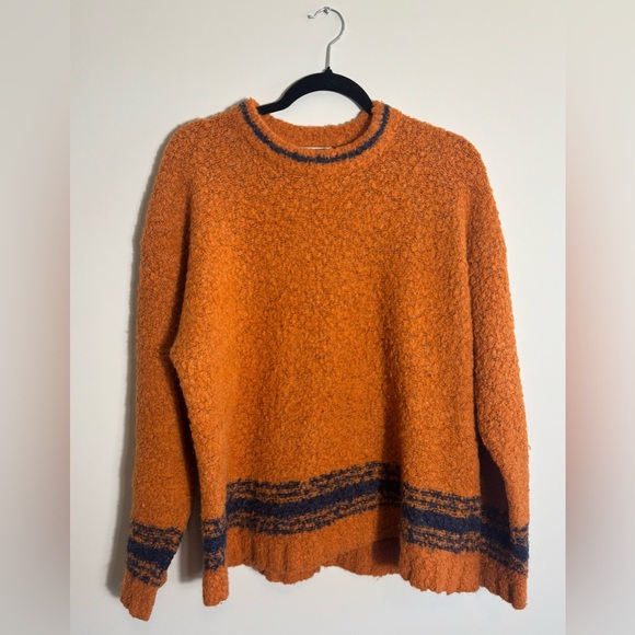 Lemon & Soda Orange Chunky Knit Crew Neck Sweater – Size Small - Picture 1 of 4